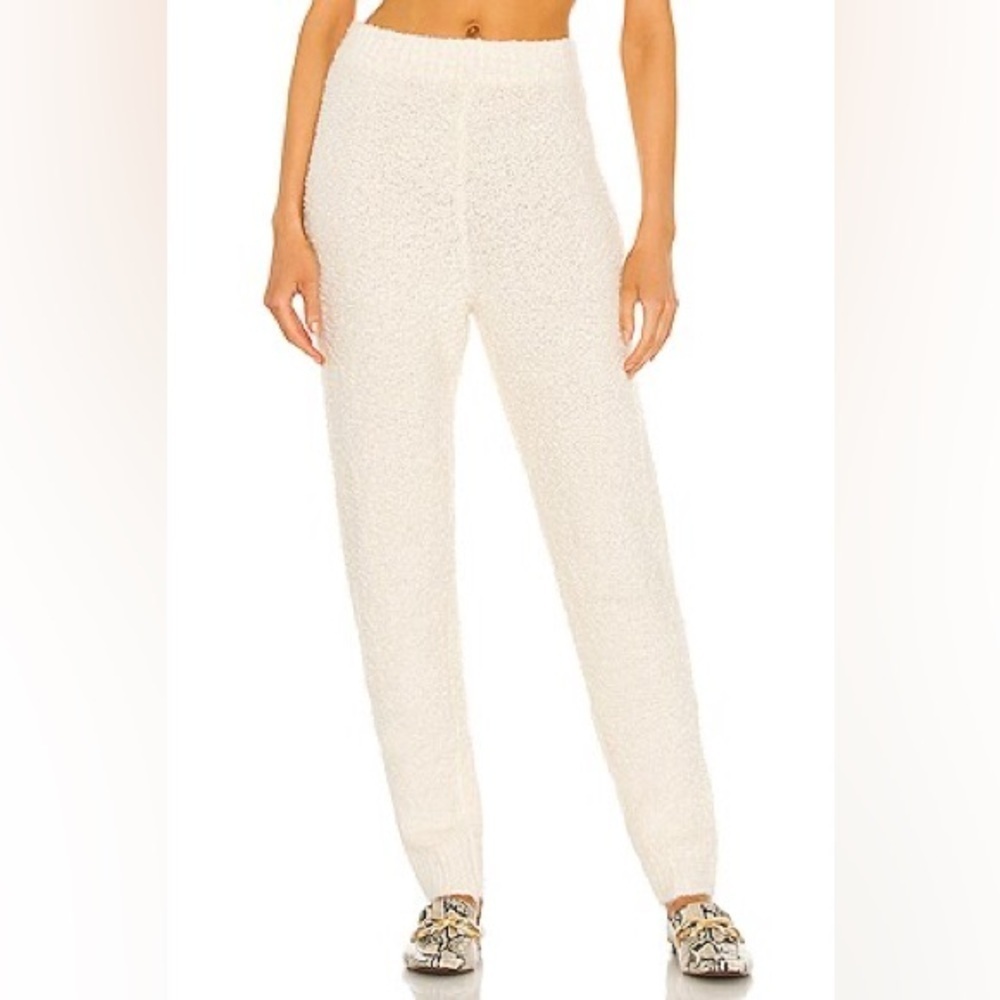 L'ACADEMIE Winter White Boucle Jogger Pant Size S
